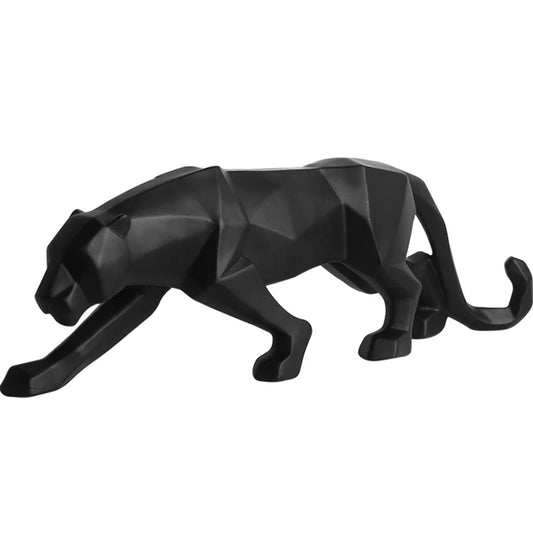 Leopard Statue Panther Resin Geometric Animal Resin Sculpture Abstract Figurine Home Decoration/ decor statues Modern beelden
