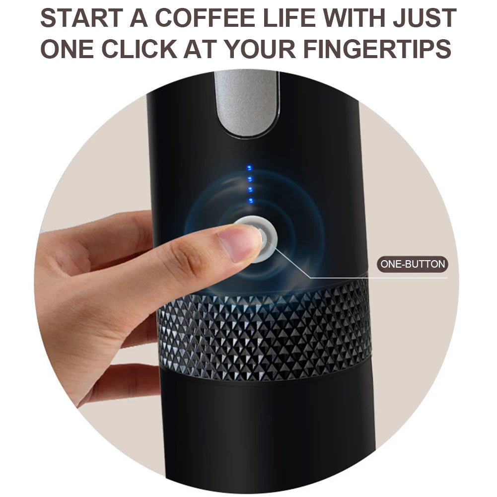 Cafetera electrica para café recargable,  sin hilos de 170 ml. Ideal para viajes. Incorpora cargador USB