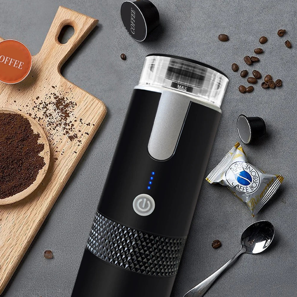 Cafetera electrica para café recargable,  sin hilos de 170 ml. Ideal para viajes. Incorpora cargador USB